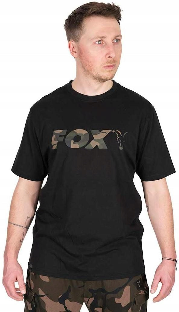 T-SHIRT FOX BLACK CAMO LOGO SIZE L