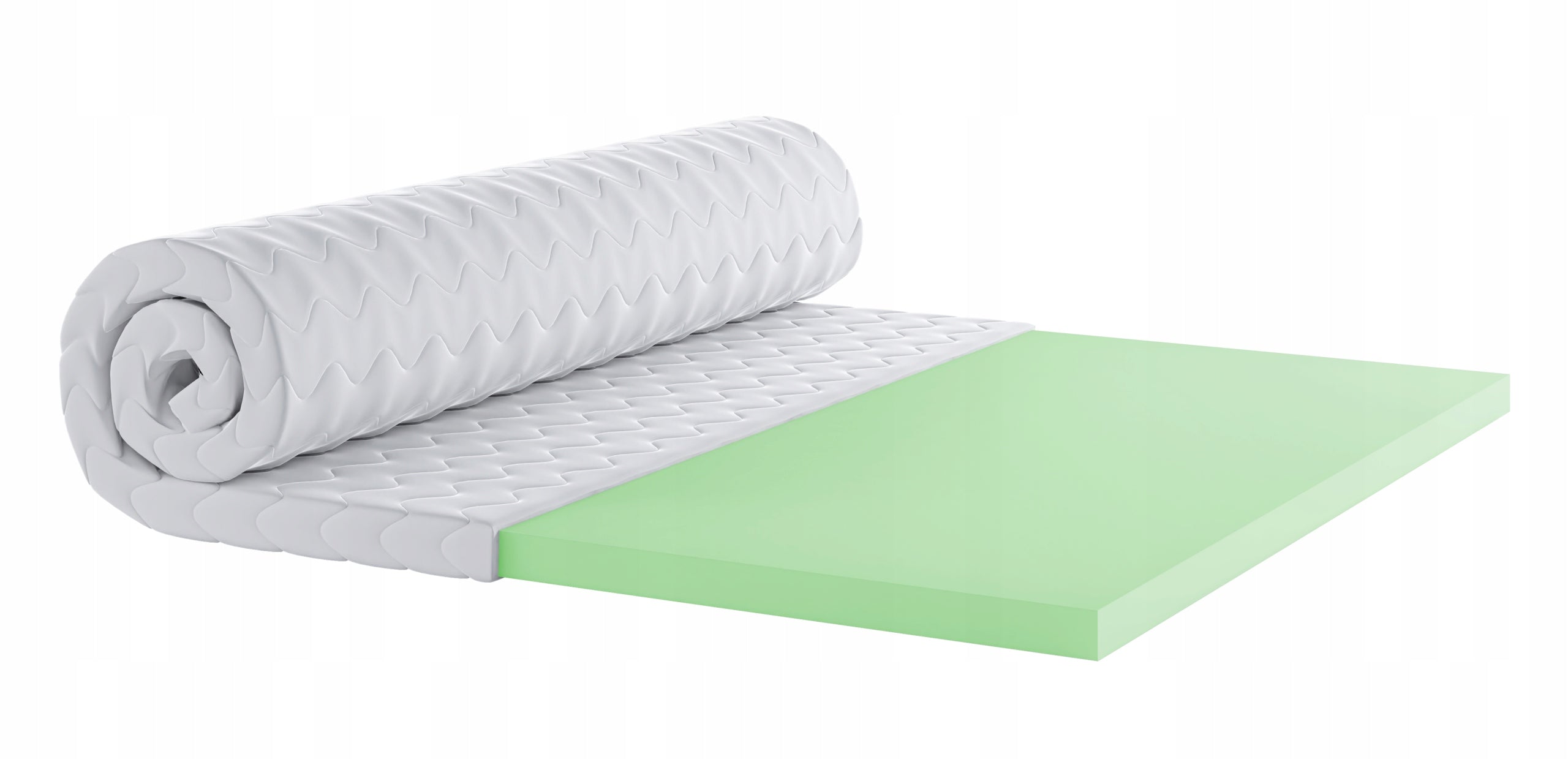 T35 POWER GREEN PUR foam mattress topper, very hard, 160x200, 7 cm Mattress length 200 cm