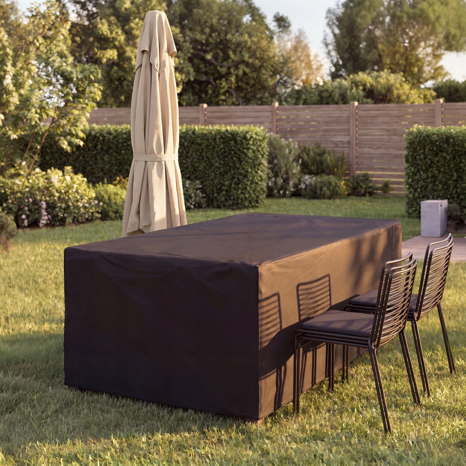 TABLE COVER GARDEN FURNITURE 215X135X105CM WATERPROOF UV OUTTEC Product height 105 cm