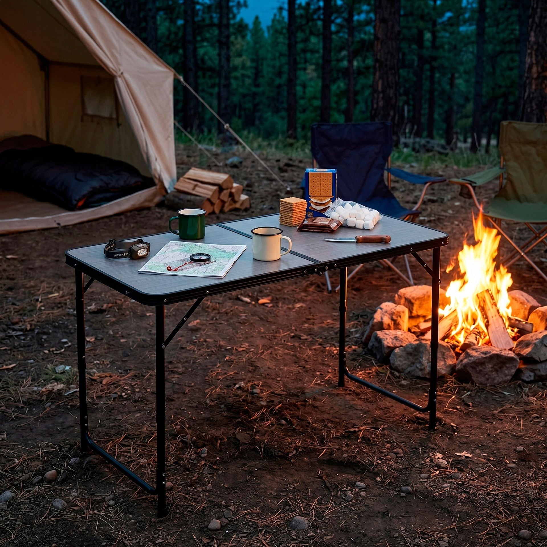 TABLE FOLDING TOURIST CAMPING ALUMINUM TABLE 120x60cm Manufacturer code CS0183