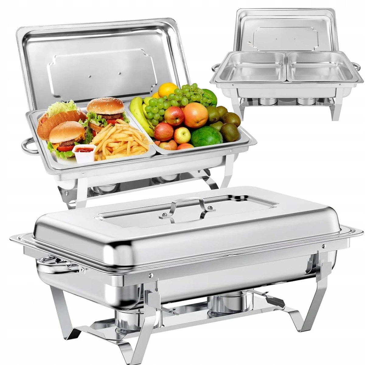 TABLE FOOD WARMER FOR PASTE WITH CONTAINER 9 LITERS