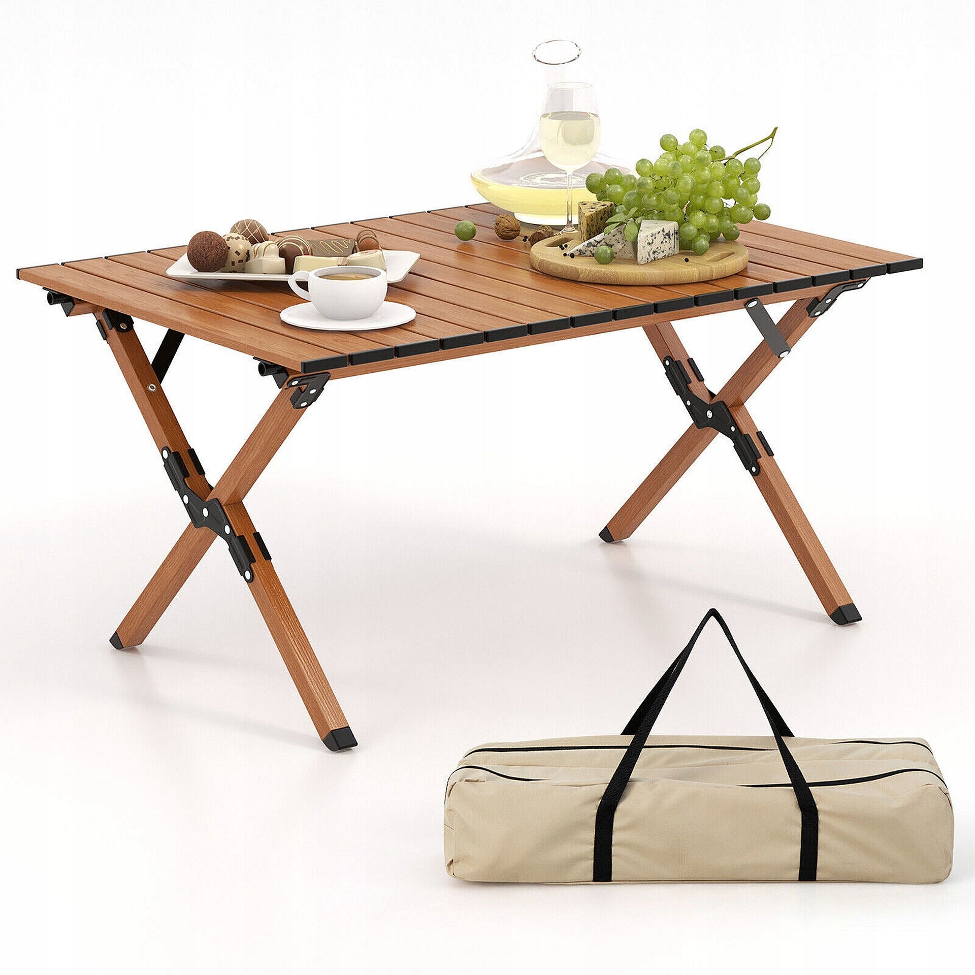 TABLE HIKING TABLE FOLDING CAMPING GARDEN 87 CM X 60 CM ROLLED Brand Promis