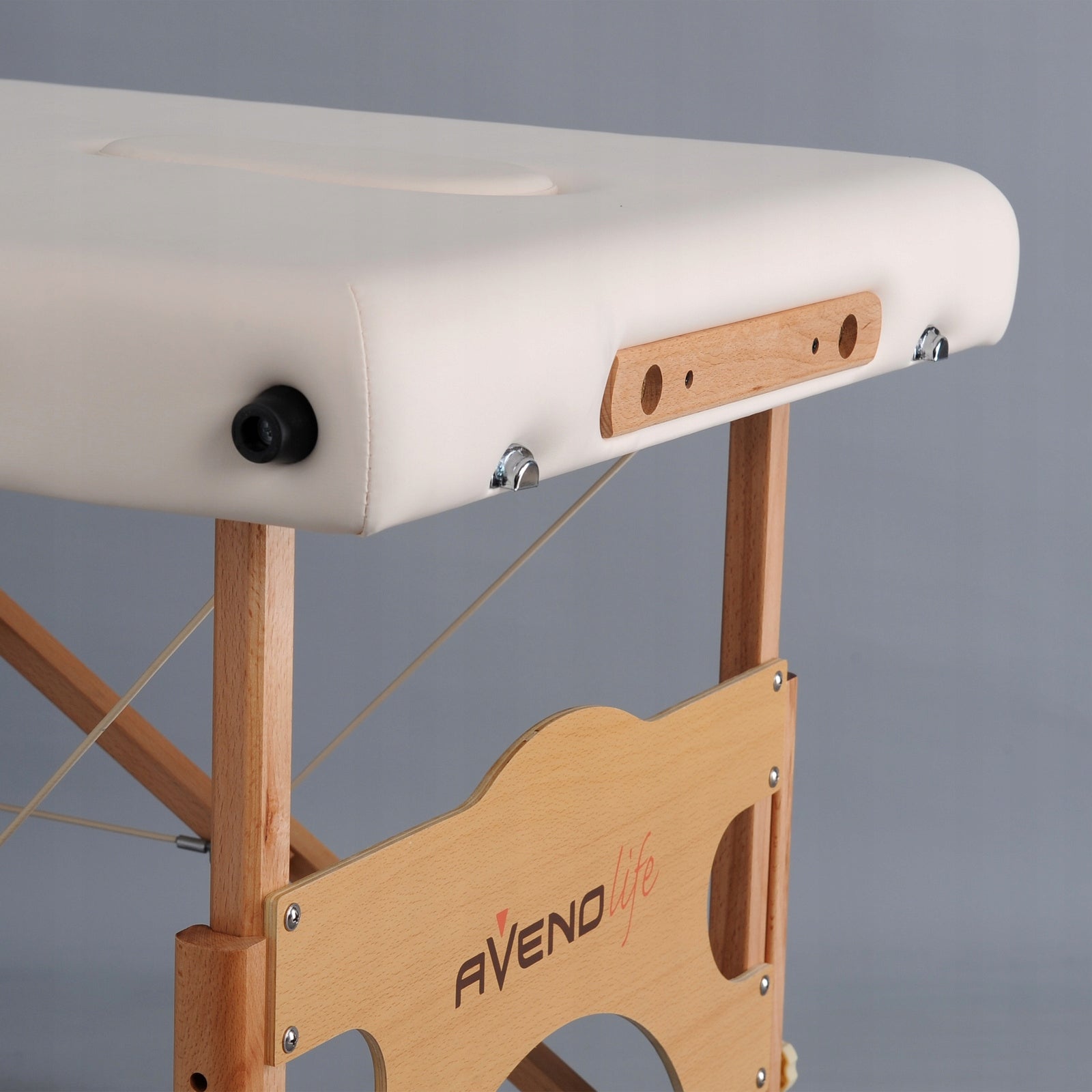 TABLE MASSAGE BED FOLDING WOOD 2 SEGMENTS PORTABLE AURA 64 CM BEIGE Brand Aveno Life