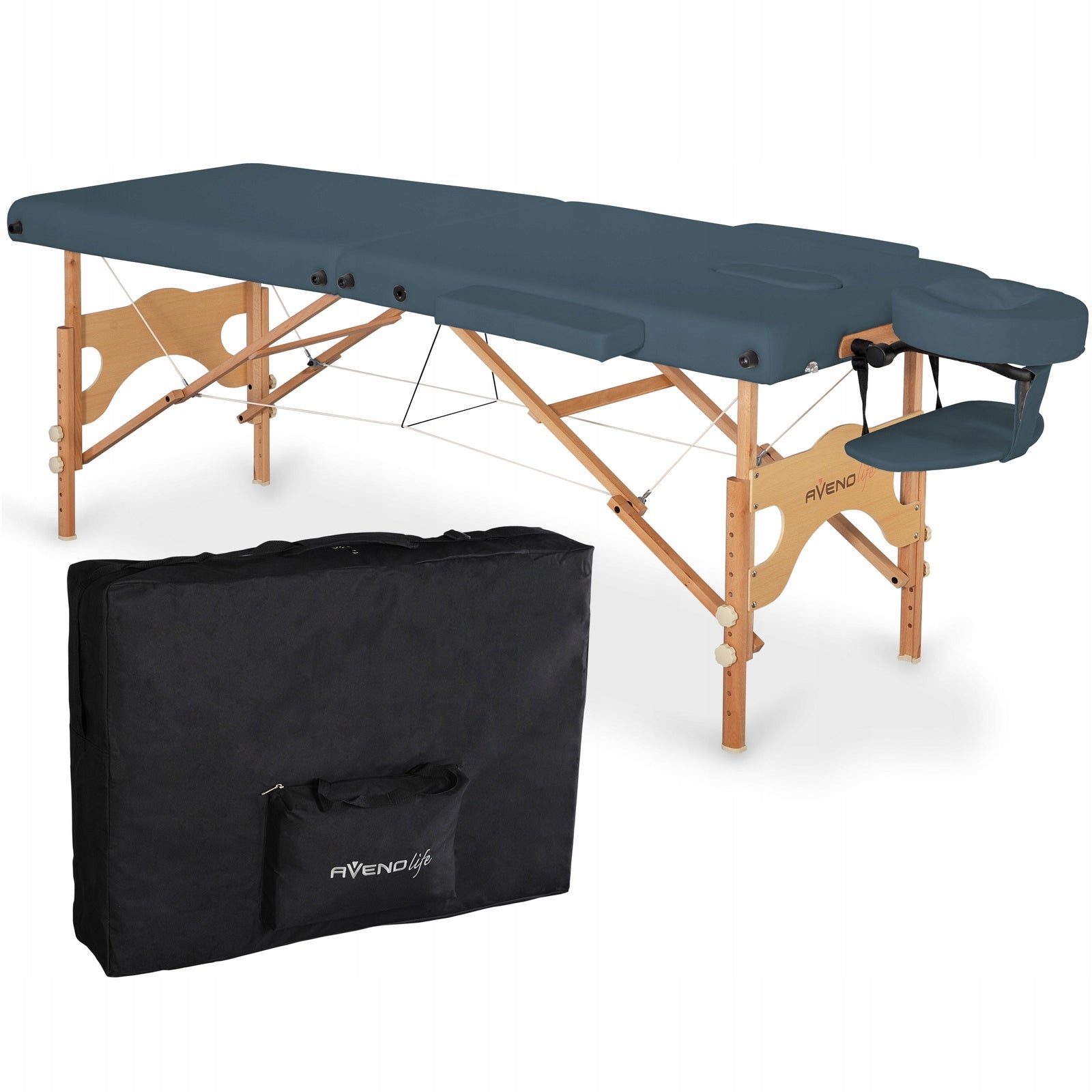 TABLE MASSAGE BED FOLDING WOOD 2 SEGMENTS PORTABLE AURA 64 CM Packaging status original