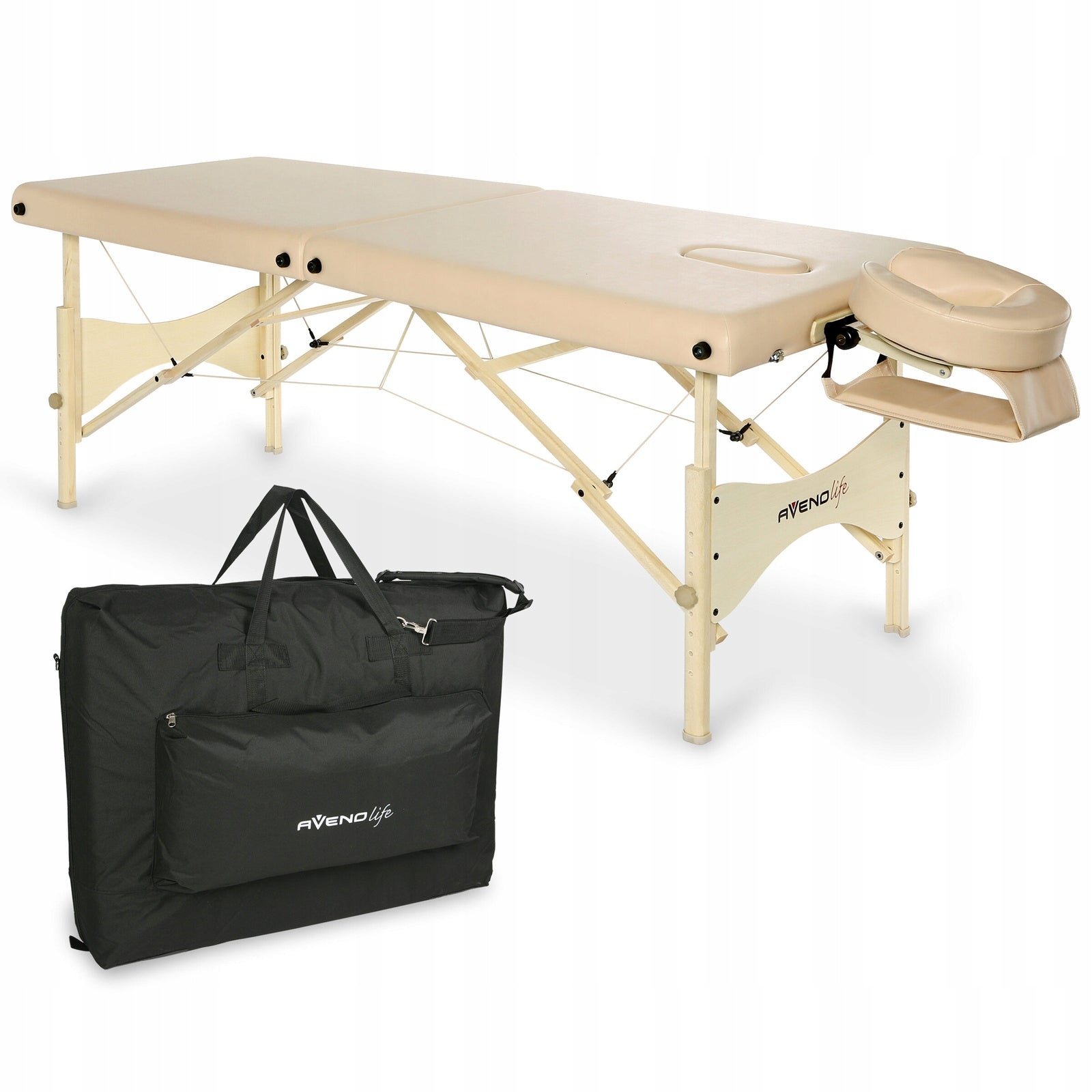TABLE MASSAGE BED FOLDING WOOD PORTABLE ESPIRIT 70 CM BEIGE Medical device yes