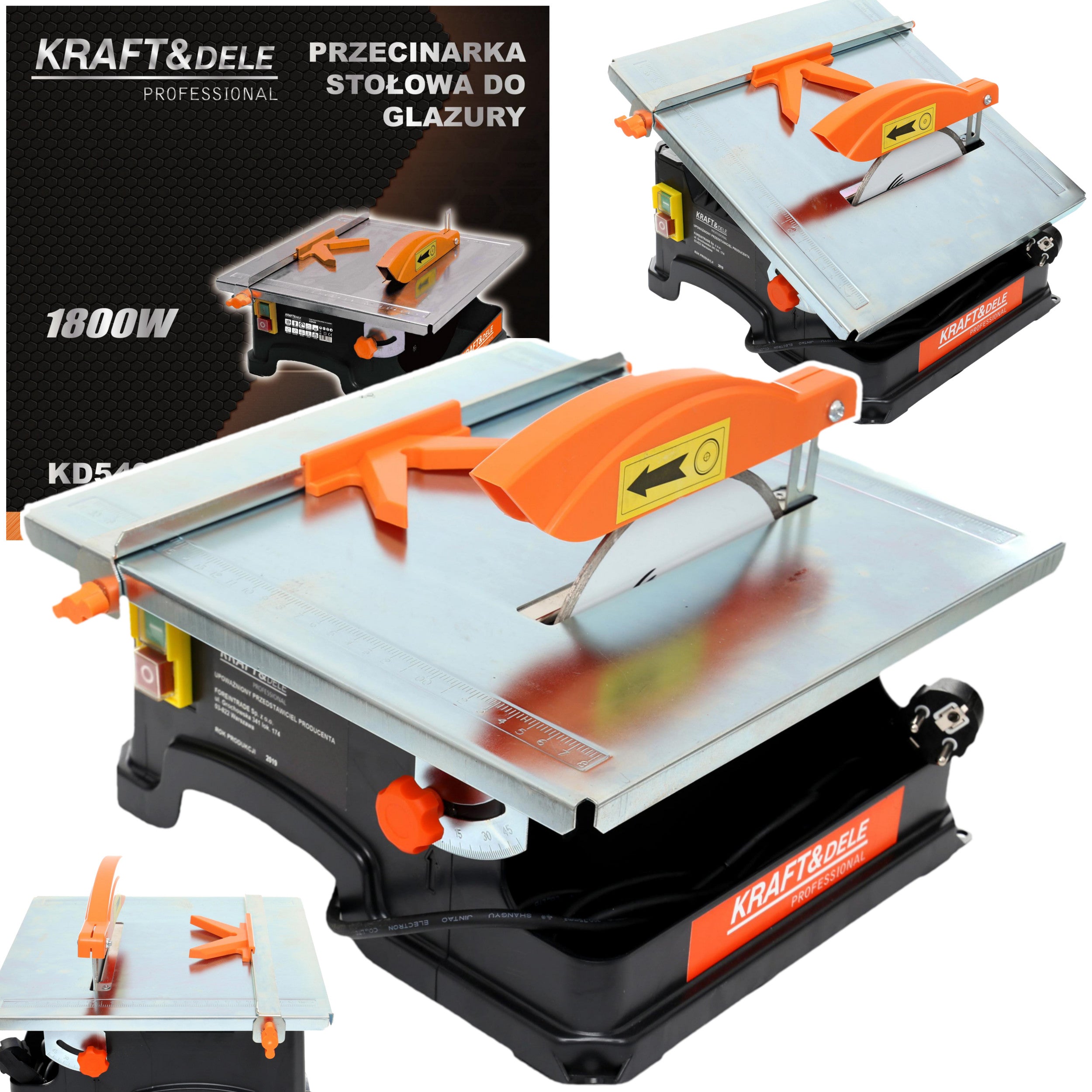 TABLE SAW CUTTER FOR WET TILE GLAZE 1800W 2in1 KD549
