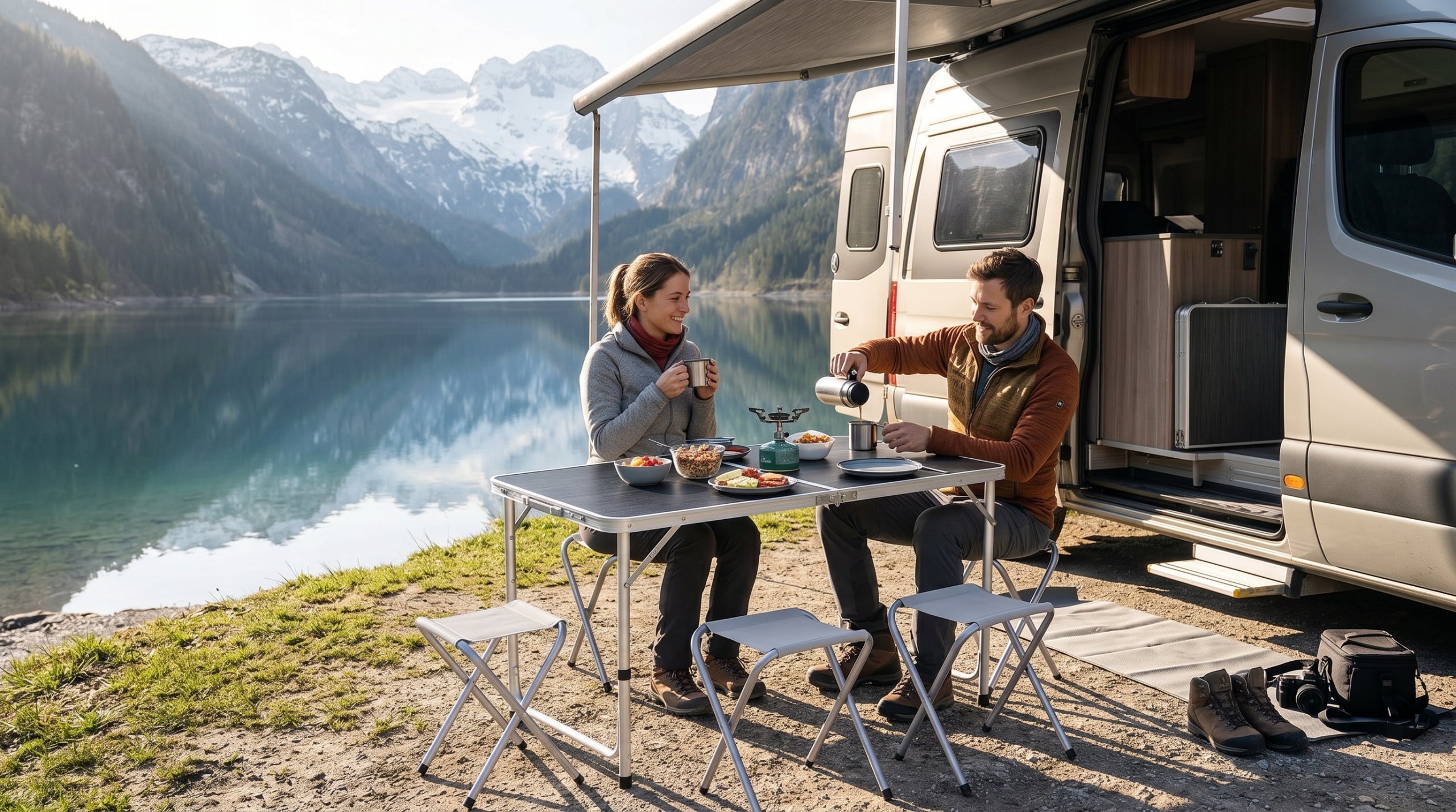 TABLE TOURIST TABLE FOLDING CAMPING LARGE 4 CHAIRS SUITCASE SET Manufacturer code ZESTAW MEBLI SKŁADANYCH