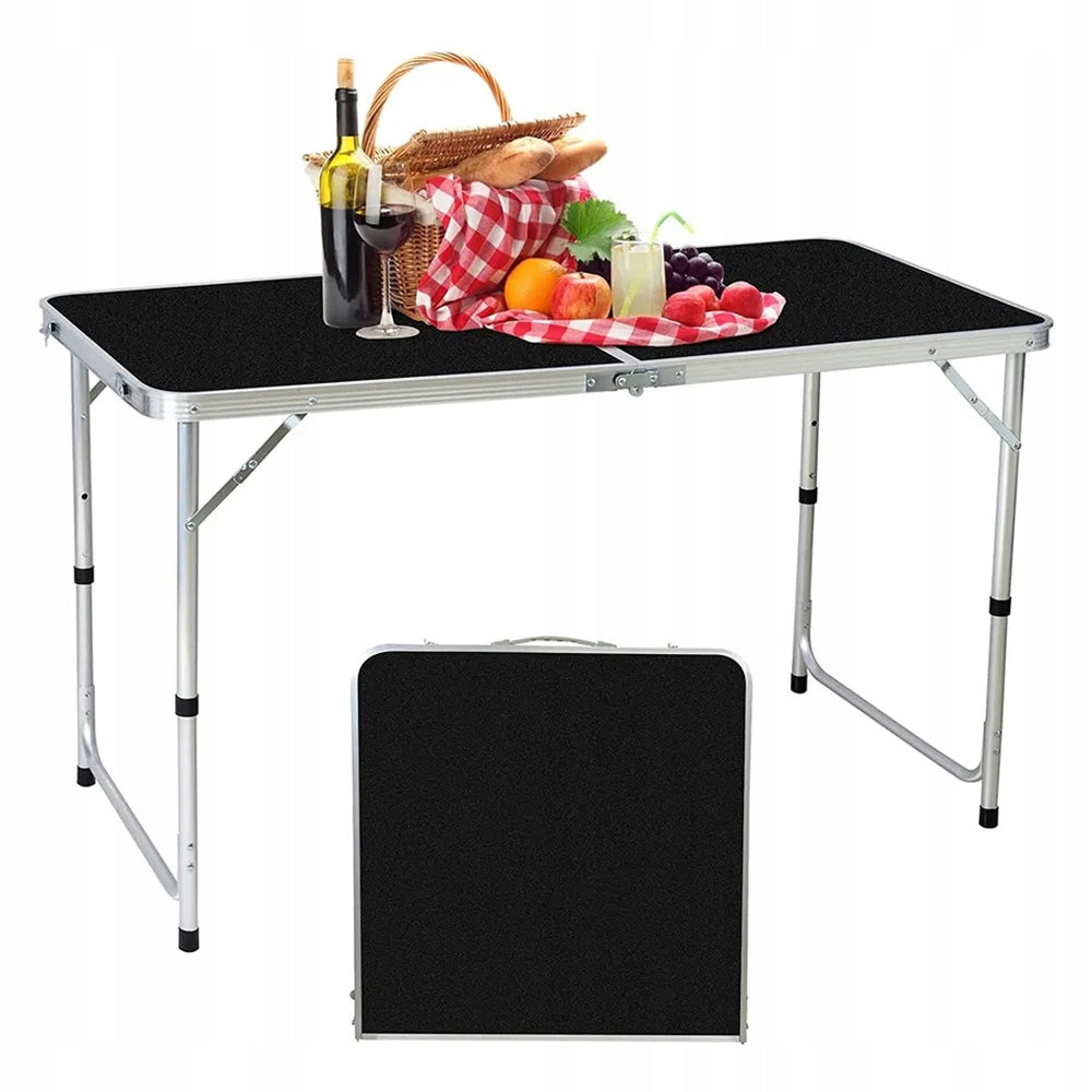 TABLE TOURIST TABLE FOLDING CAMPING SET WITH 4 CHAIRS BLACK Packaging status original