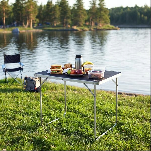 TABLE Tourist table folding legs stable up to 30kg GREY 60x40cm NILS Manufacturer code 15-03-332
