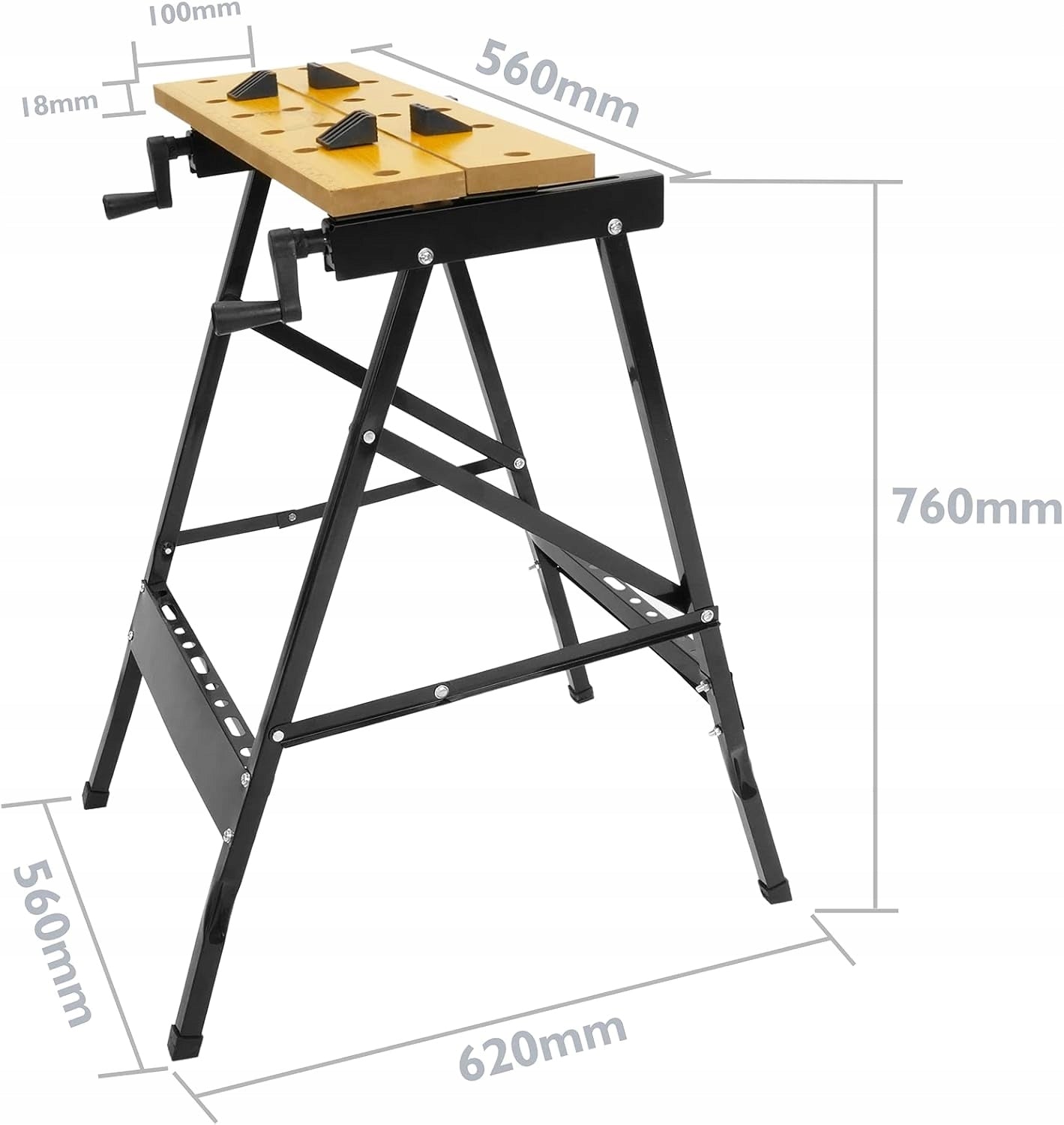 TABLE WORKSHOP TABLE FOLDING WORKING MARE 100kg ADJUSTABLE PORTABLE Brand no brand