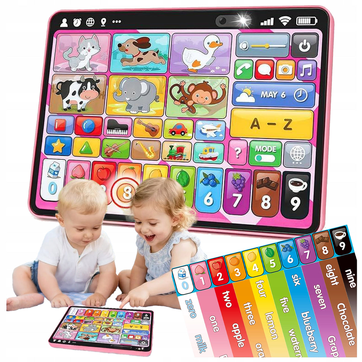 TABLET FOR CHILDREN EDUCATIONAL INTERACTIVE LEARNING 3 LANGUAGES 39 ICONS PER YEAR Manufacturer code Allvo-Z3498R