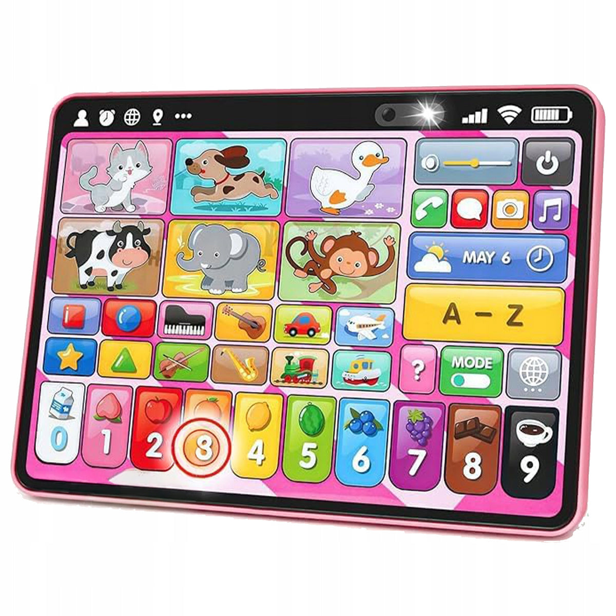 TABLET FOR CHILDREN EDUCATIONAL INTERACTIVE LEARNING 3 LANGUAGES 39 ICONS PER YEAR