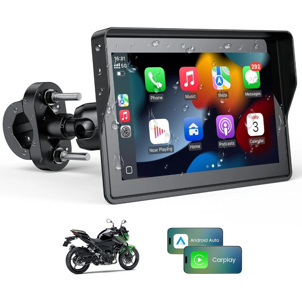 TABLET MOTORCYCLE STATION MULTIMEDIA NAVIGATION CARPLAY ANDROID AUTO BT