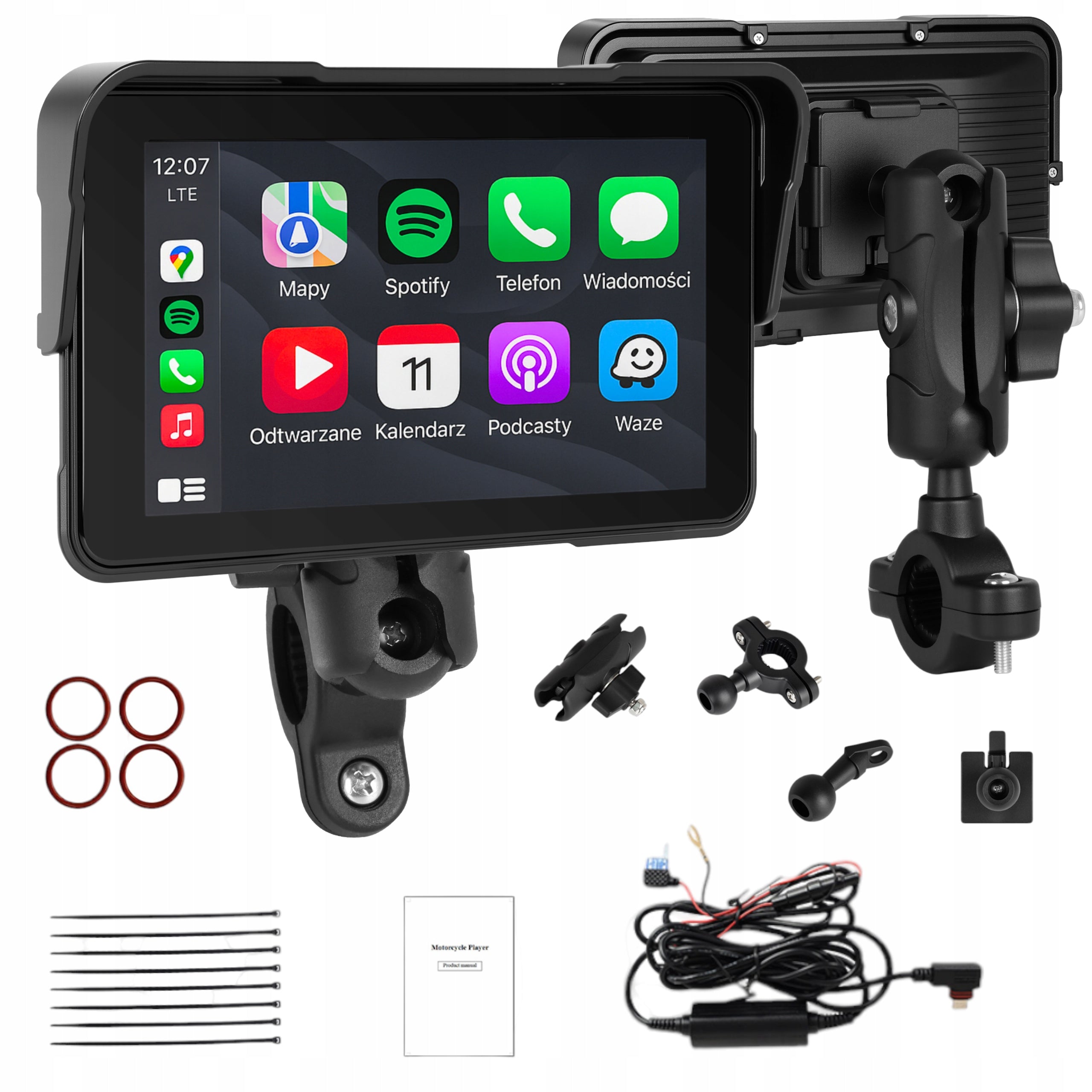 TABLET SCREEN MONITOR MOTORCYCLE STATION MULTIMEDIA CARPLAY ANDROID AUTO