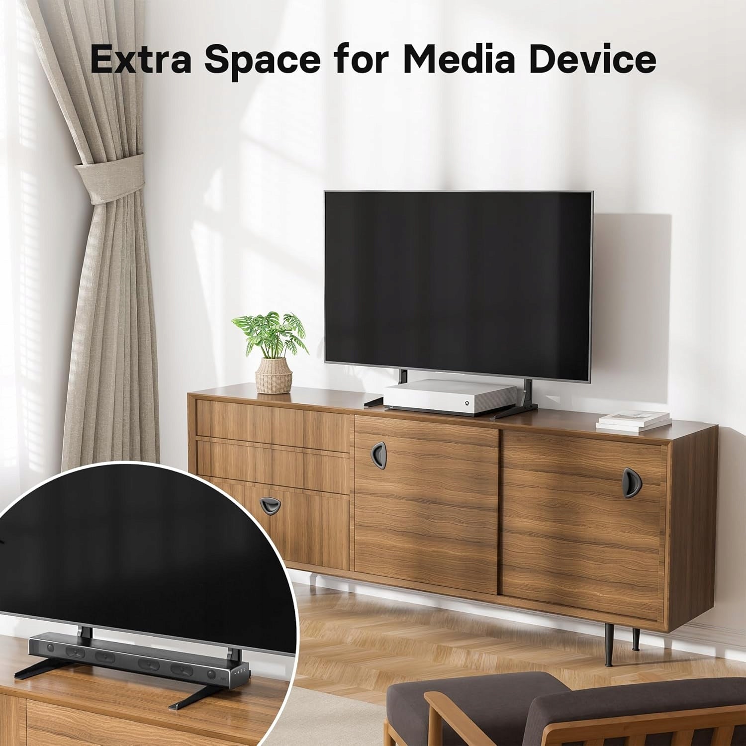 TABLETOP TV STAND FOR TV 22-65" 50kg VESA 800x400 BONTEC METAL Packaging status original