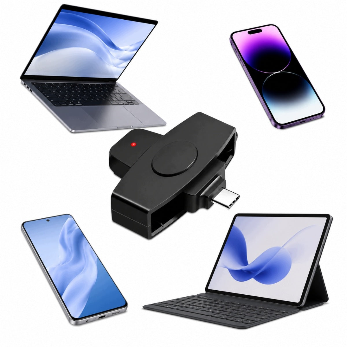 TACHOGRAPH CARD READER DRIVER USB-C FOR ROTATING SMARTPHONE
