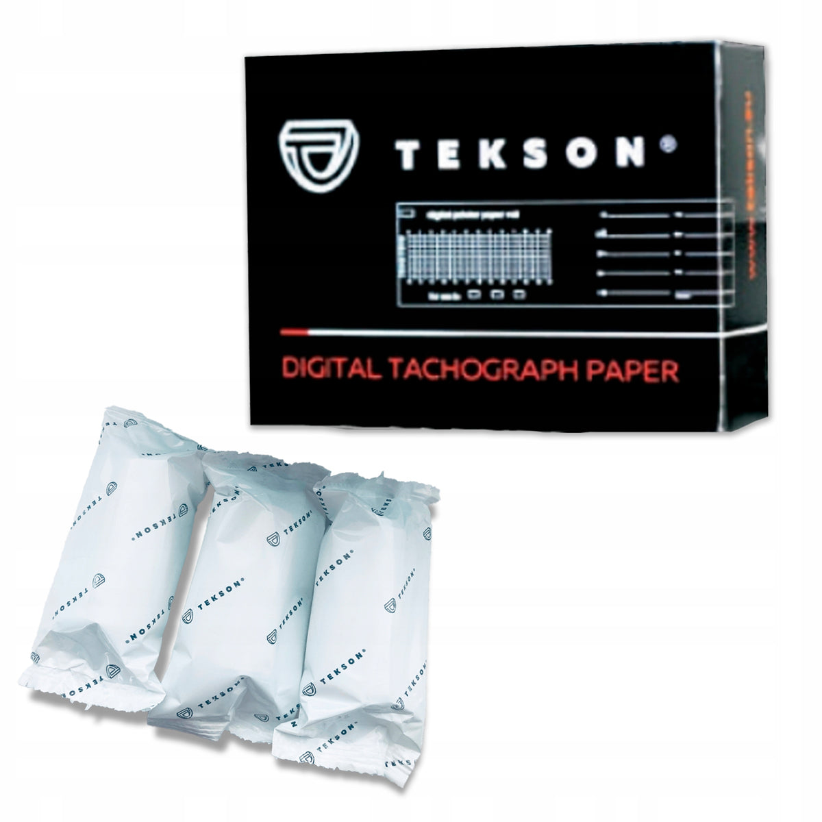 TACHOGRAPH PAPER | 30 ROLLS | TEKSON | + LANYARD Brand Tekson