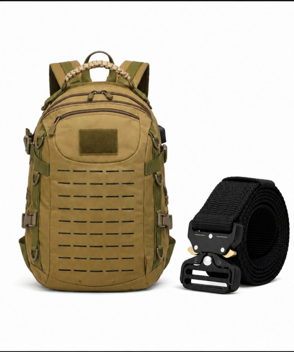 TACTICAL BACKPACK 30L MOLLE MILITARY SURVIVAL + STRAP FREEBIE