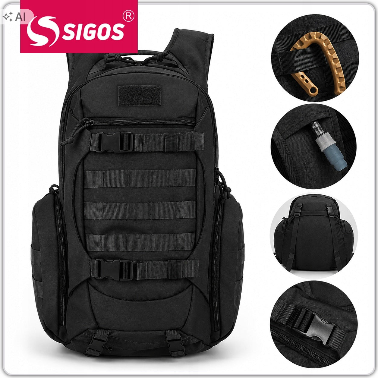TACTICAL MILITARY BACKPACK 50L MOLLE MILITARY SURVIVAL LARGE TOURIST Packaging status original