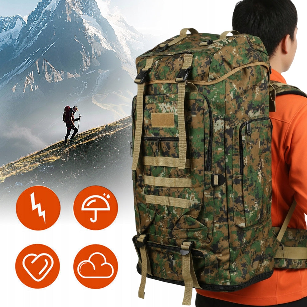 TACTICAL MILITARY BACKPACK LARGE 100L WATERPROOF FOR SURVIVAL IN THE WILDERNESS Brand no brand