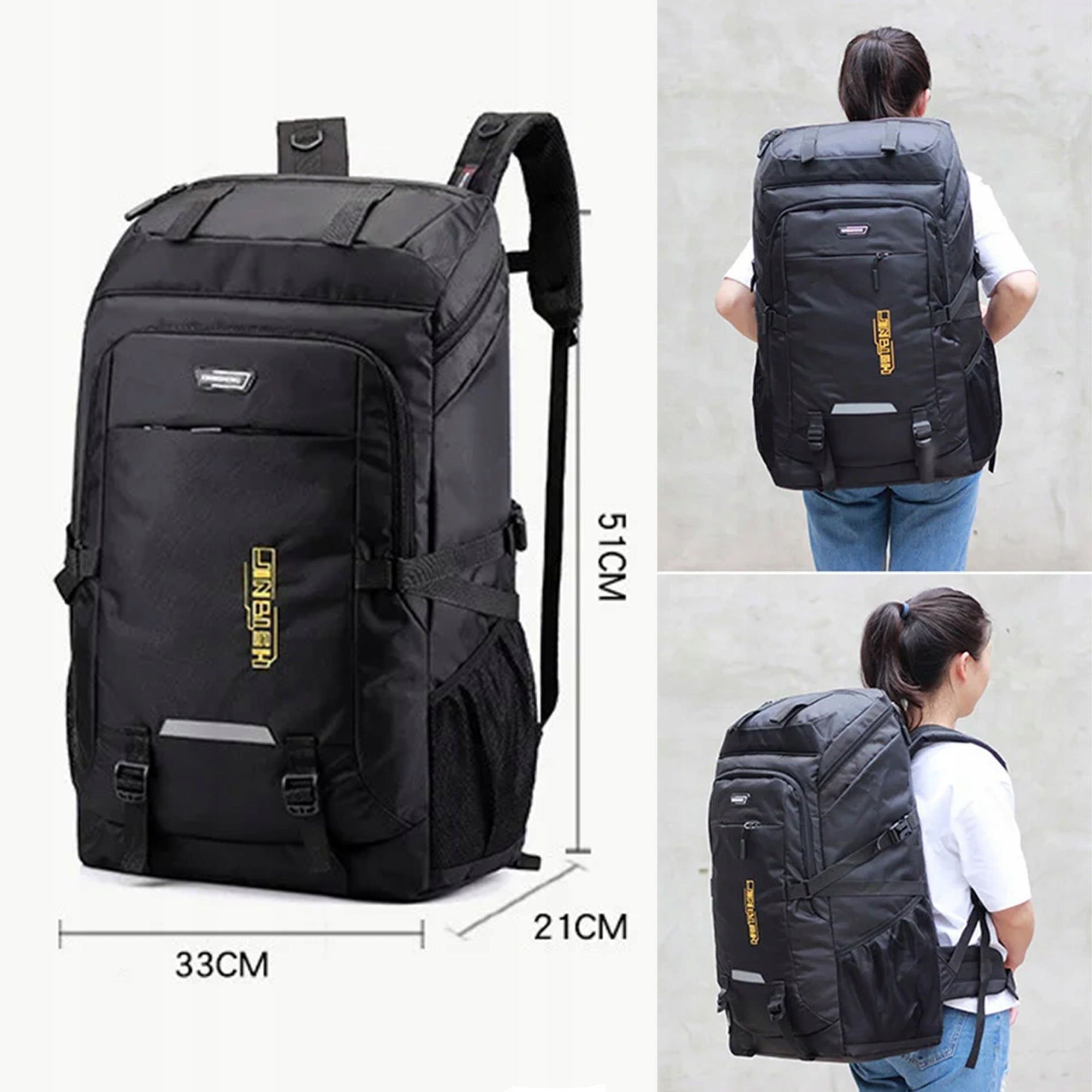 TACTICAL SPORTS BACKPACK 50L EXPEDITIONS TO THE MOUNTAINS BLACK ROOMY Manufacturer code POJEMNY PLECAK SPRTOWY CZARNY TURYSTYCZNY