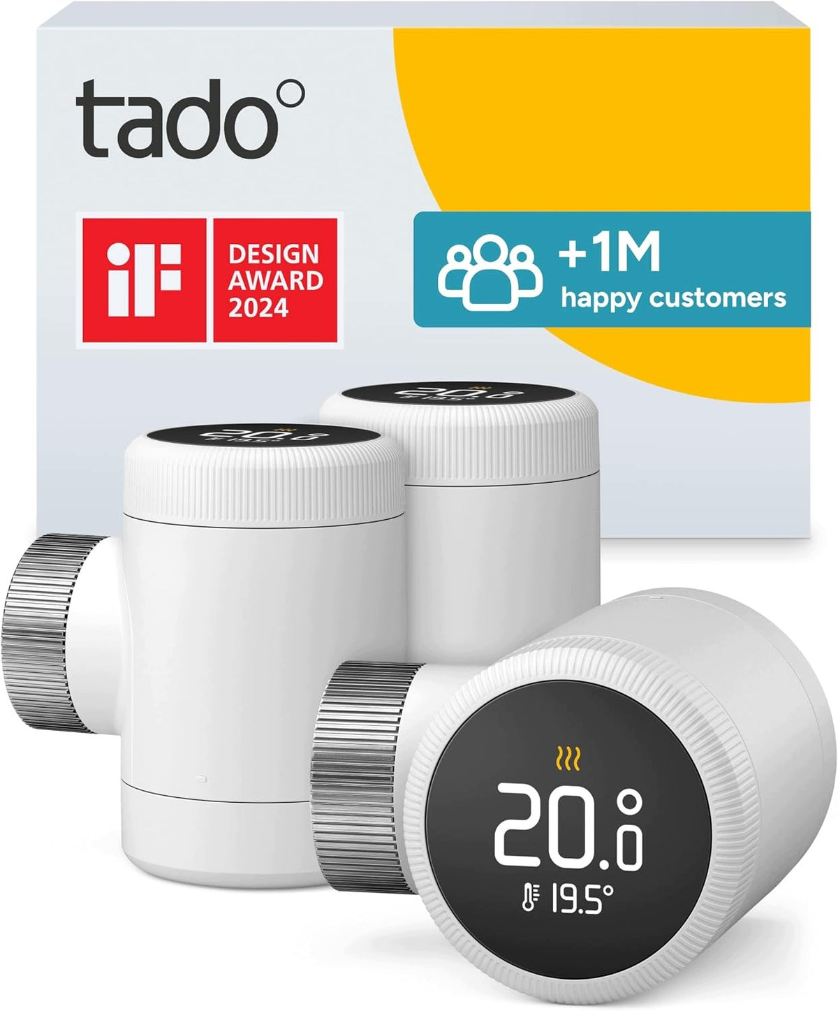 TADO RADIATOR THERMOSTAT SMART WIFI ALEXA GOOGLE TRIO PACK 3PCS