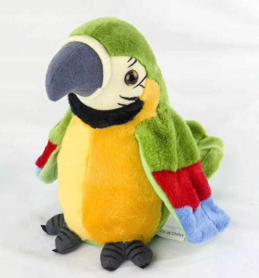 TALKING PARROT INTERACTIVE REPEATS DANCE SAYS MOCKINGBIRD PLUSH TOY WITH Packaging status original