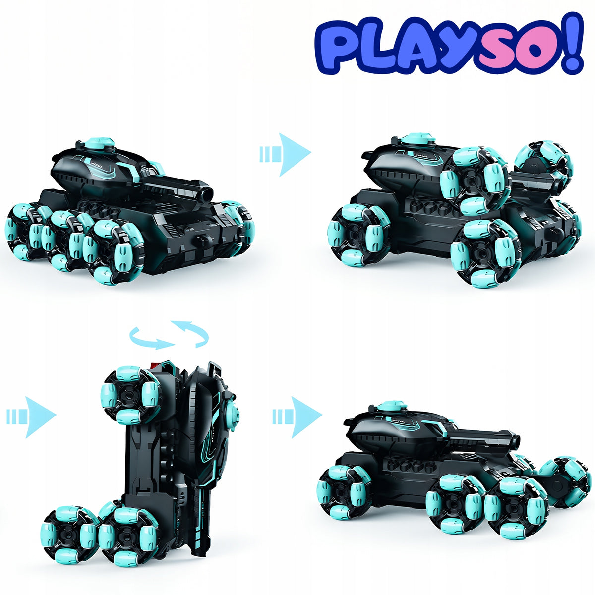 TANK REMOTE CONTROLLED CAR WITH GEL BALL CANNON 6x6 REMOTE CONTROL AND GESTURES Brand Playso