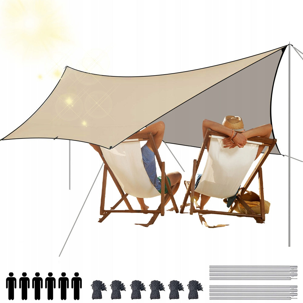 TARP CAMPING SHEET WATERPROOF THERMAL 3X4.5 m SAIL
