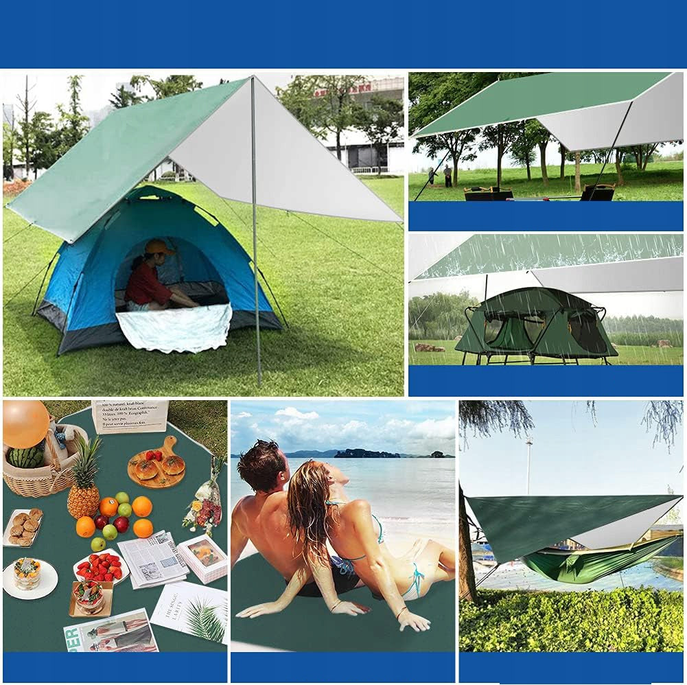 TARP CAMPING SUN SHEET WATERPROOF 3M GREEN HEIGHT 2M Manufacturer code TARP TURYSTYCZNY PŁACHTA