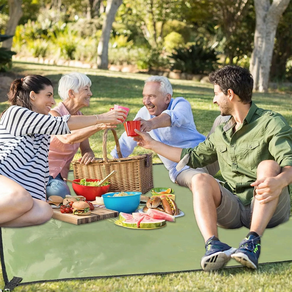 TARP HIKING PROTECTIVE SHEET CAMPING WATERPROOF TARPAULIN 300 cm Brand no brand