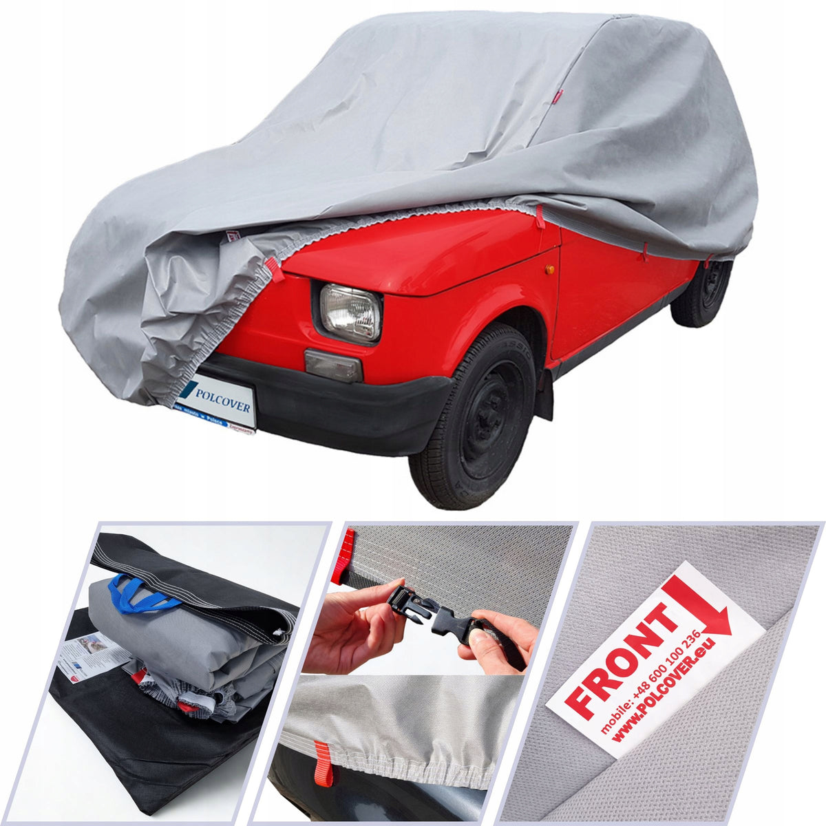 TARPAULIN COVER 4w for car FIAT 126P TODDLER 4layer PREMIUM+PAS