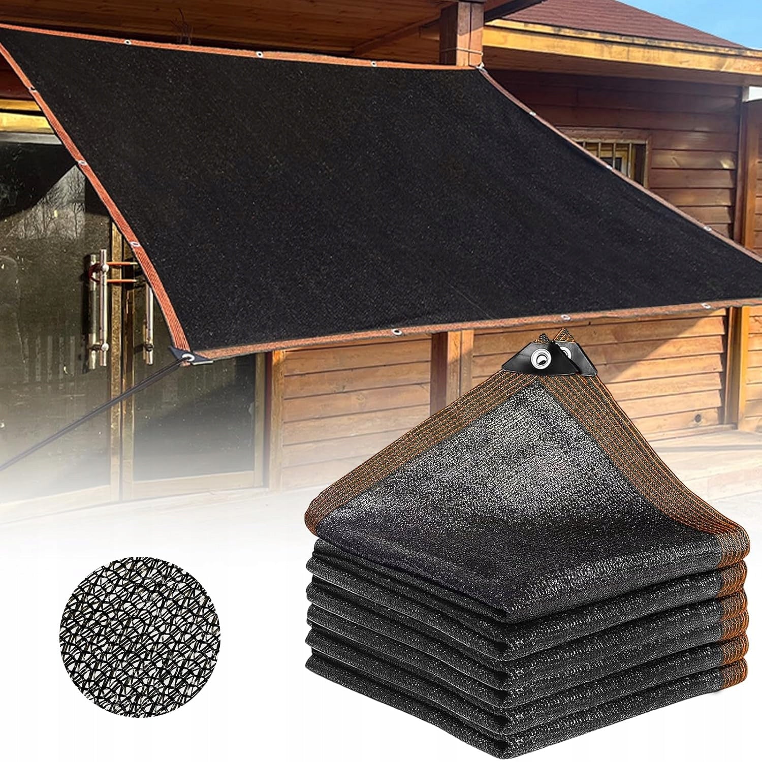 TARPAULIN SHADING COVER SUN SAIL MESH ANTIUV LARGE 3X6