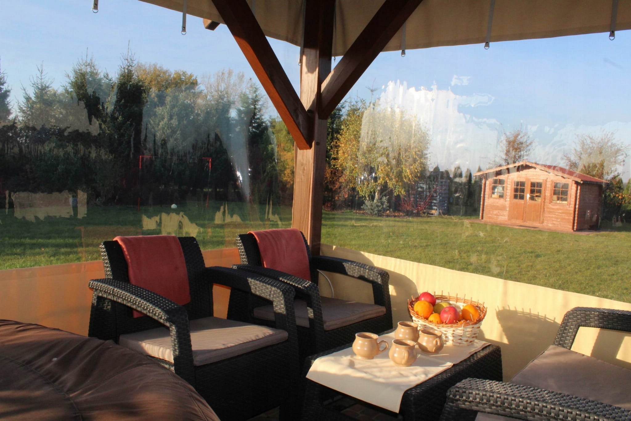 TARPAULIN TRANSPARENT COVER FOR TERRACE PROTECTION FROM RAIN WIND TO SIZE Length 100 cm