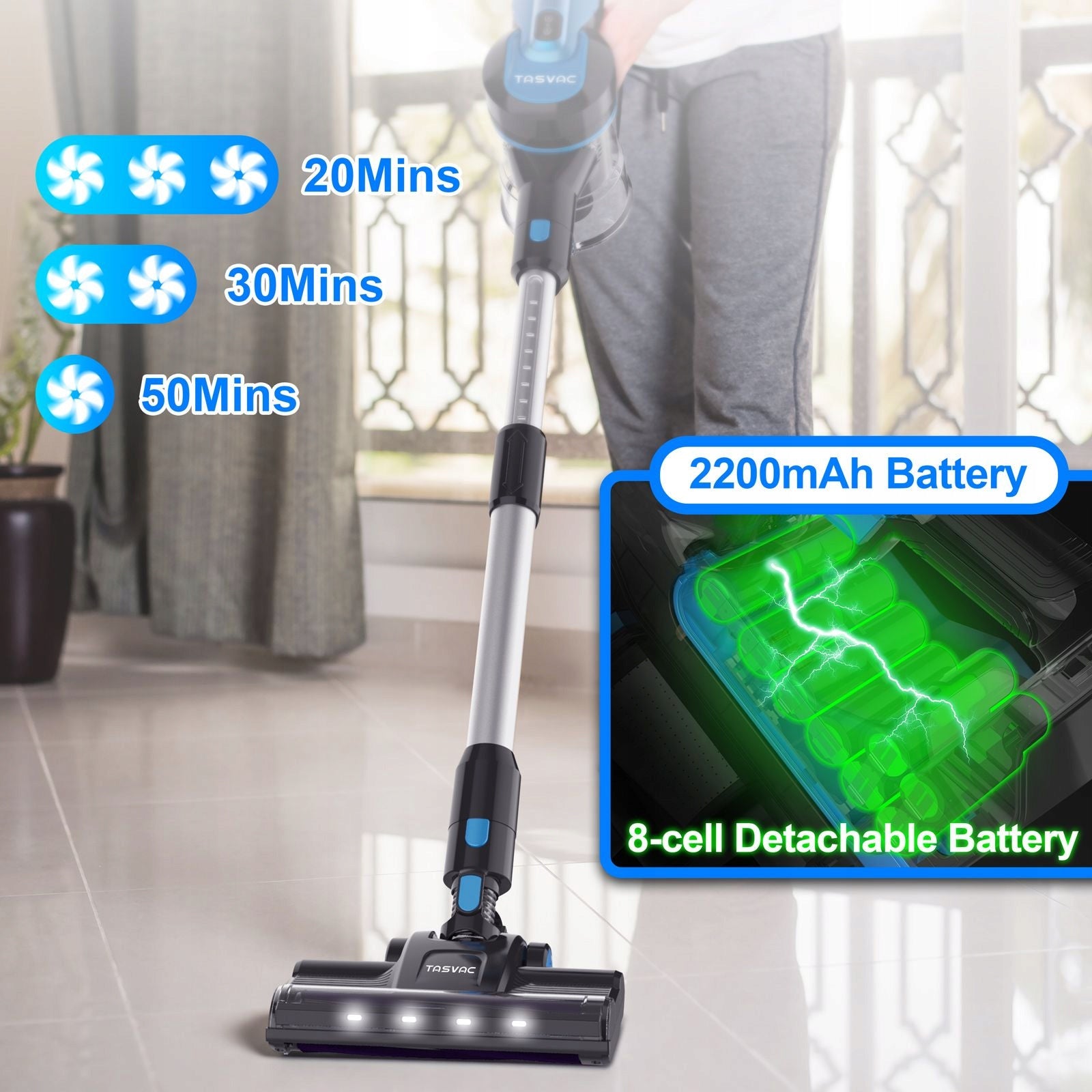 TASVAC S8 Cordless LED Upright Vacuum Cleaner Brand no brand