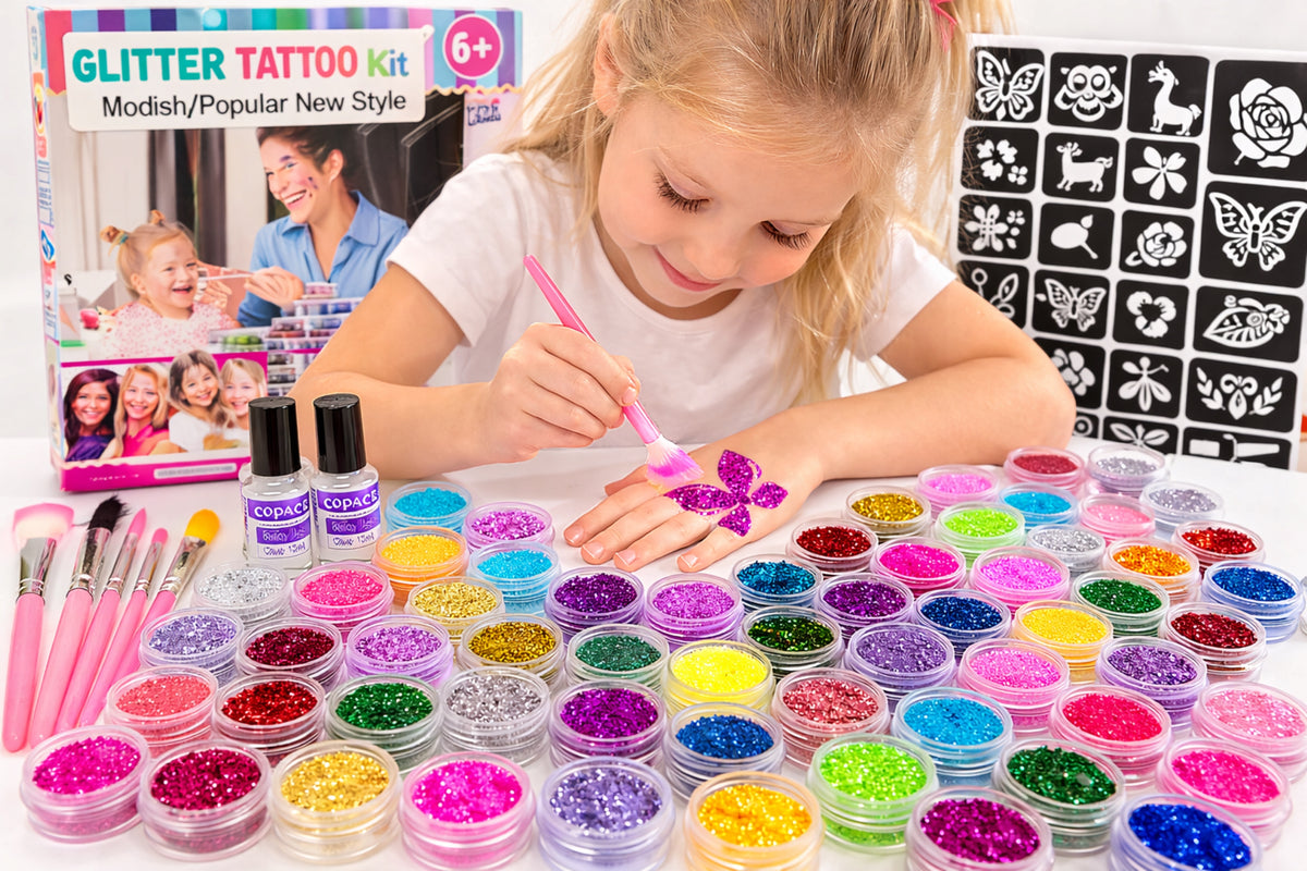 TATTOOS GLITTER GLASS TEMPLATE PACK Brand no brand