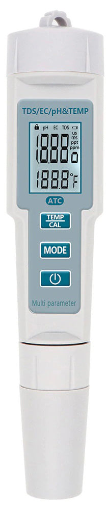 TDS EC Temp 4in1 Water Hardness pH Tester Meter