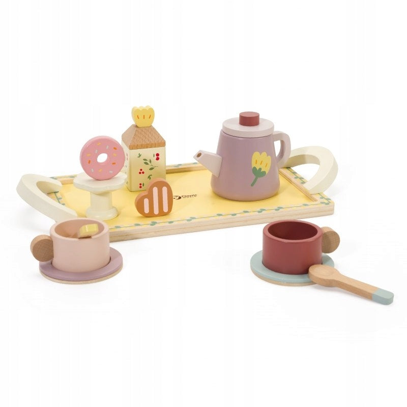 TEA AND DESSERTS WOODEN SET FOR CHILDREN TABLEWARE PLATES CUPS 3+ Brand Classic World