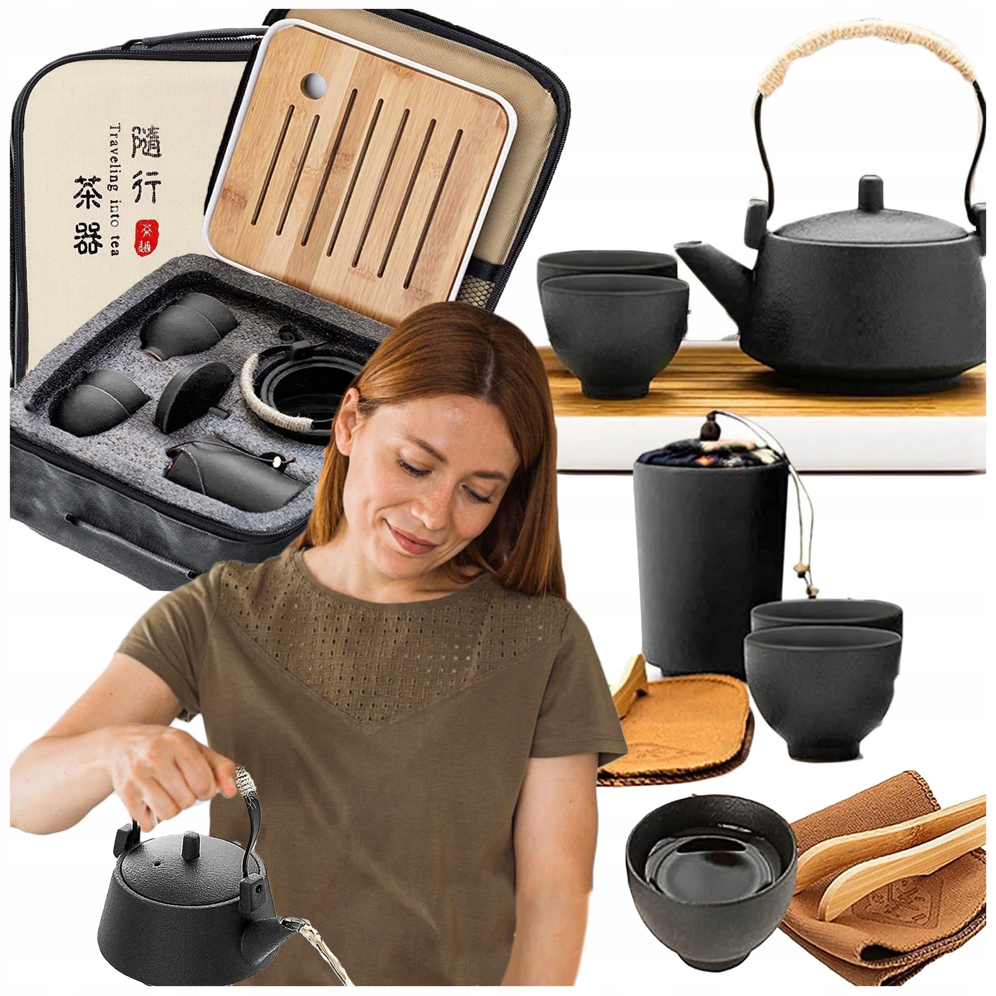 TEA BREWING SET JAPANESE CERAMIC TRAVEL TEA SET Manufacturer code 6978272311299