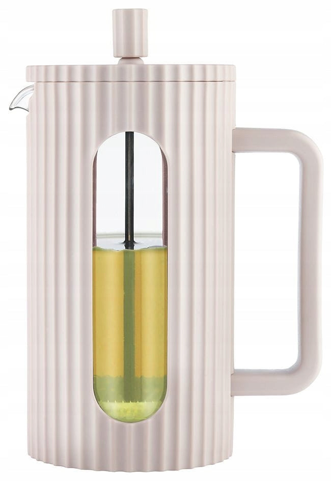 TEA INFUSER COFFEE HERBS PLUNGER JUG FRENCH PRESS BEIGE 1000