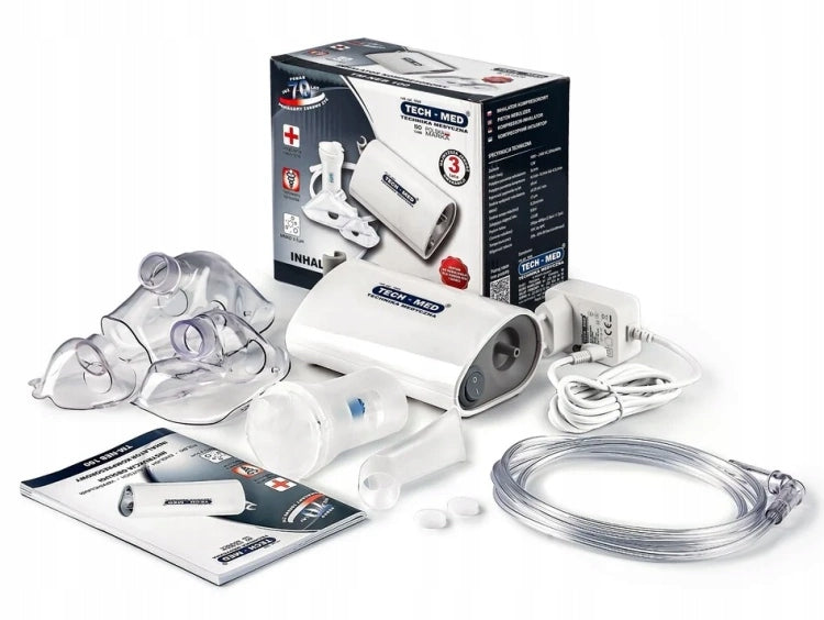 TECH-MED Compressor nebulizer inhaler TM-NEB 100 silent 3 masks
