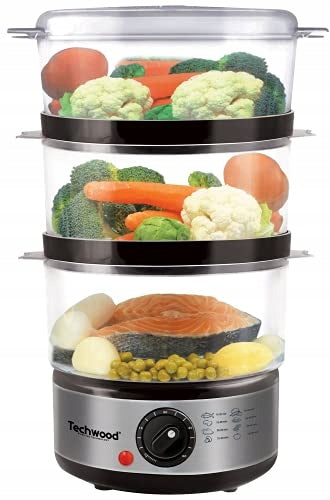 TECHWOOD Plastic Steamer 2 Liters Stainless Steel Brand Techwood