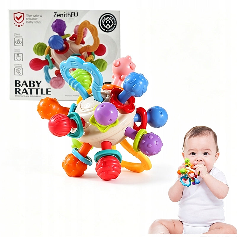 TEETHER Sensory Toy Montessori Anti-Stress RATTLE For Children