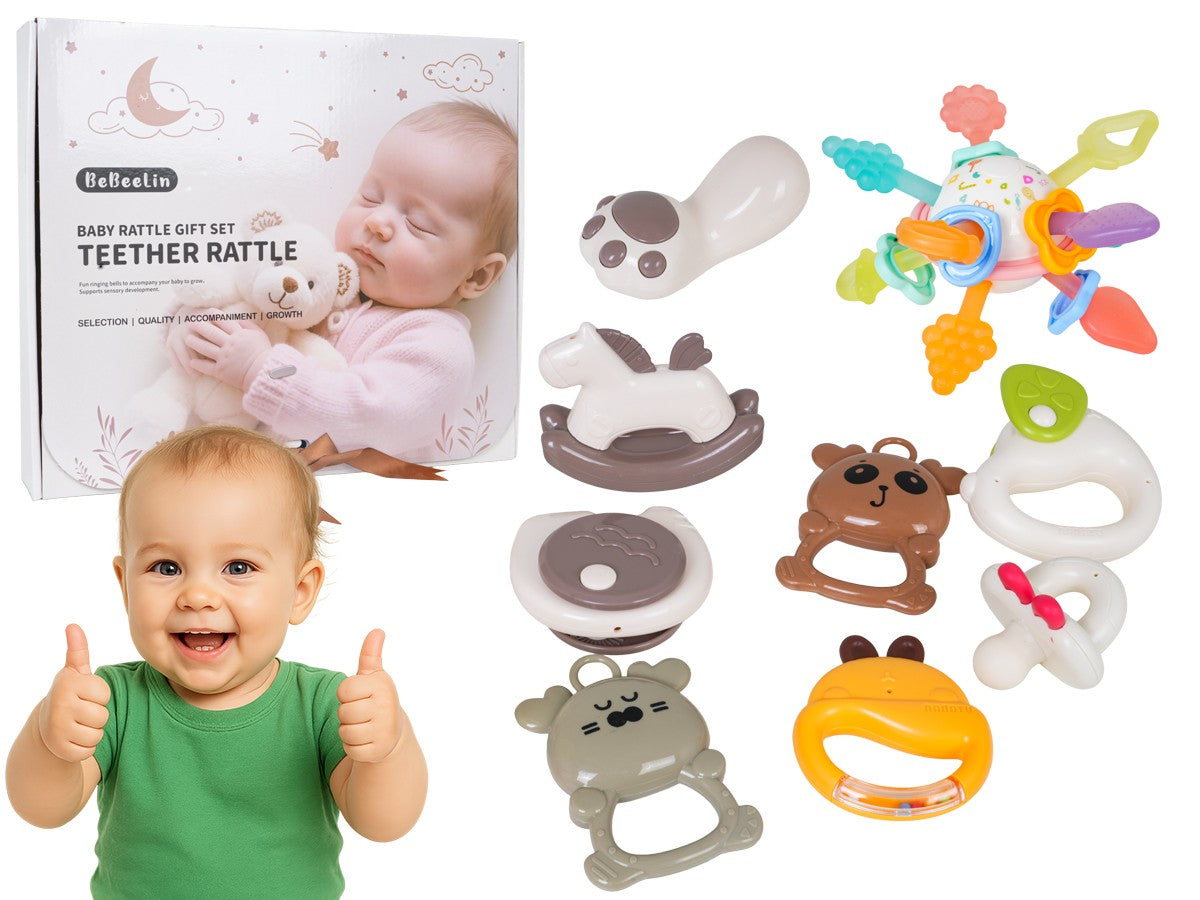 TEETHERS for newborn SENSORY RATTLES for baby gift idea Packaging status original