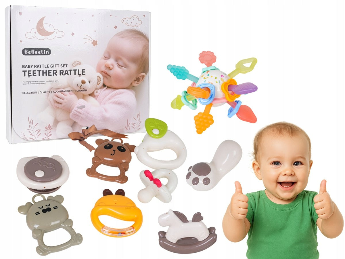 TEETHERS for newborn SENSORY RATTLES for baby gift idea