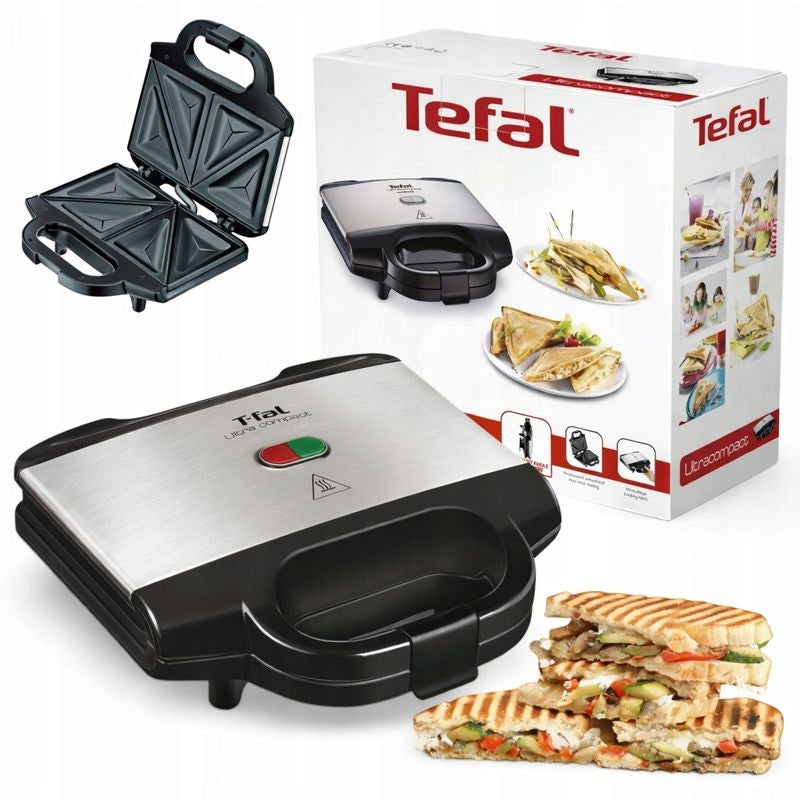 TEFAL SM1552 COMPACT SANDWICH TOASTER 700W NON-STICK PLATES Power rating 700 W