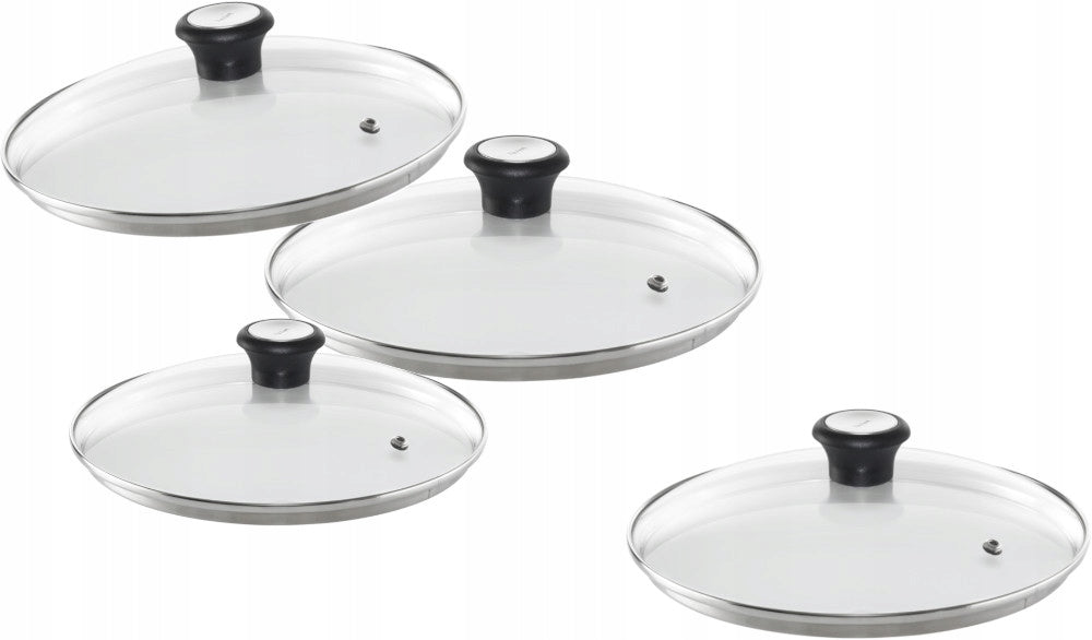 TEFAL glass lids set 24/26/28/30cm