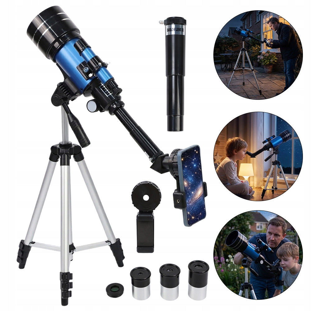 TELESCOPES FOR ASTRONOMY, TELESCOPIC REFRACTOR FOR BEGINNERS AND CHILDREN