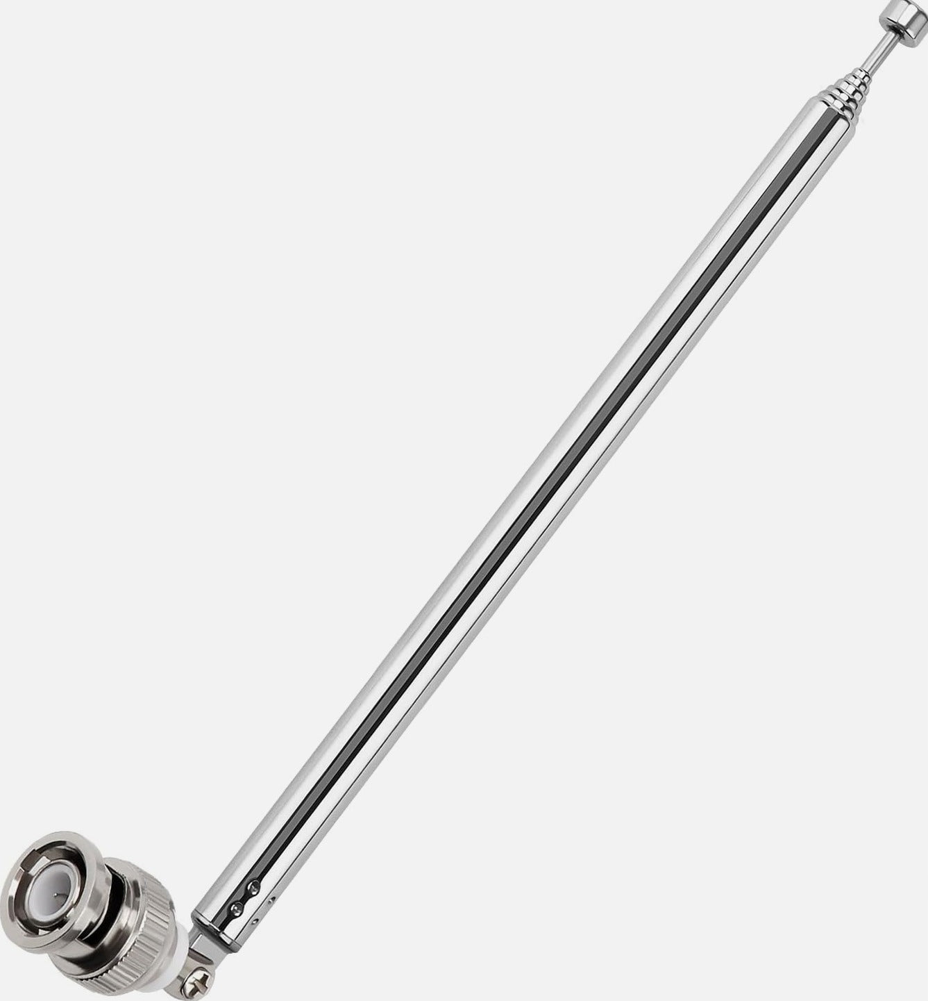 TELESCOPIC ANTENNA 75CM BNC RADIO TV DAB FM AM STEREO SILVER PART
