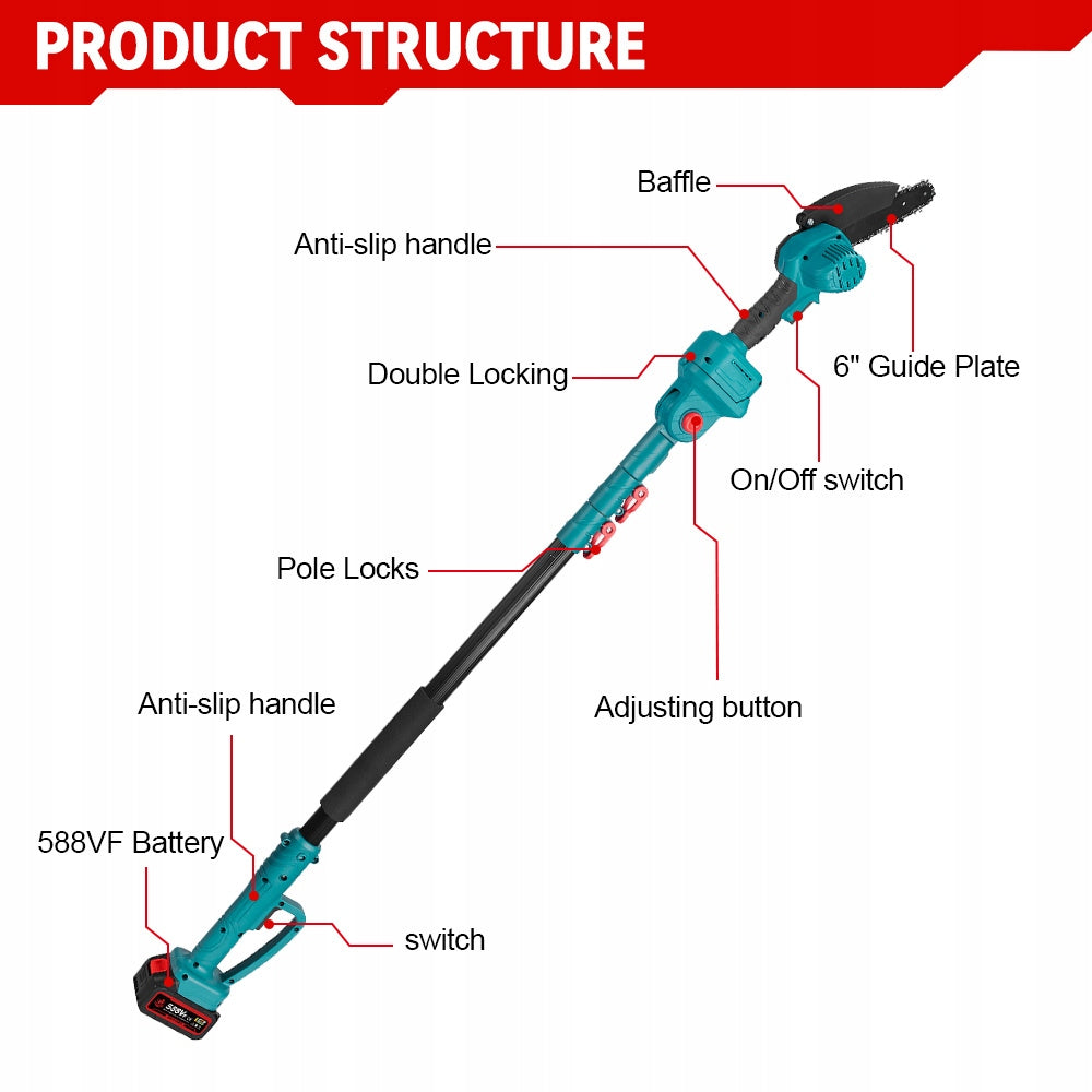 TELESCOPIC CORDLESS CHAINSAW 2M OREGON PRUNER BOOM 2 AKU Packaging status original